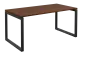 SEK-O - 16 stůl kancelářský, kovová podnož černá, deska 25 mm, široký 1600 mm, ořech královský